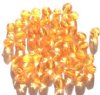 50 6mm Faceted Transparent Light Orange Firepolish Beads